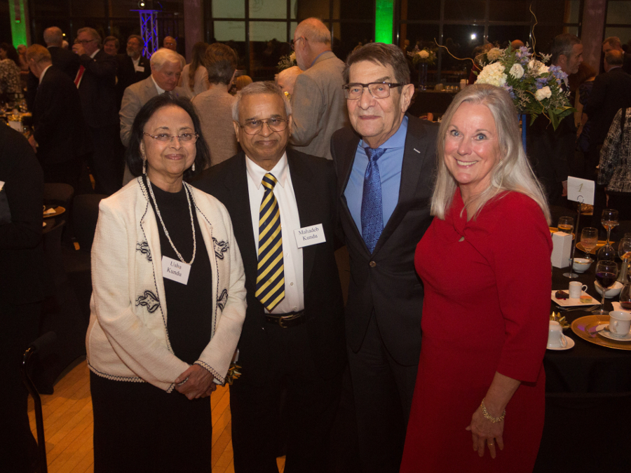 Usha Kundu, Mahadeb Kundu, Fred Levin and Martha Saunders at a donor event