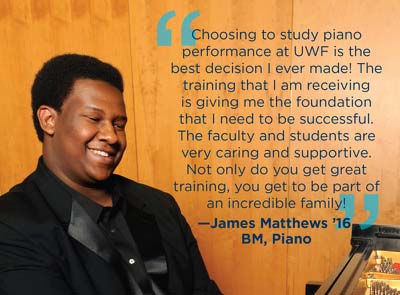 James matthews studying piano performance