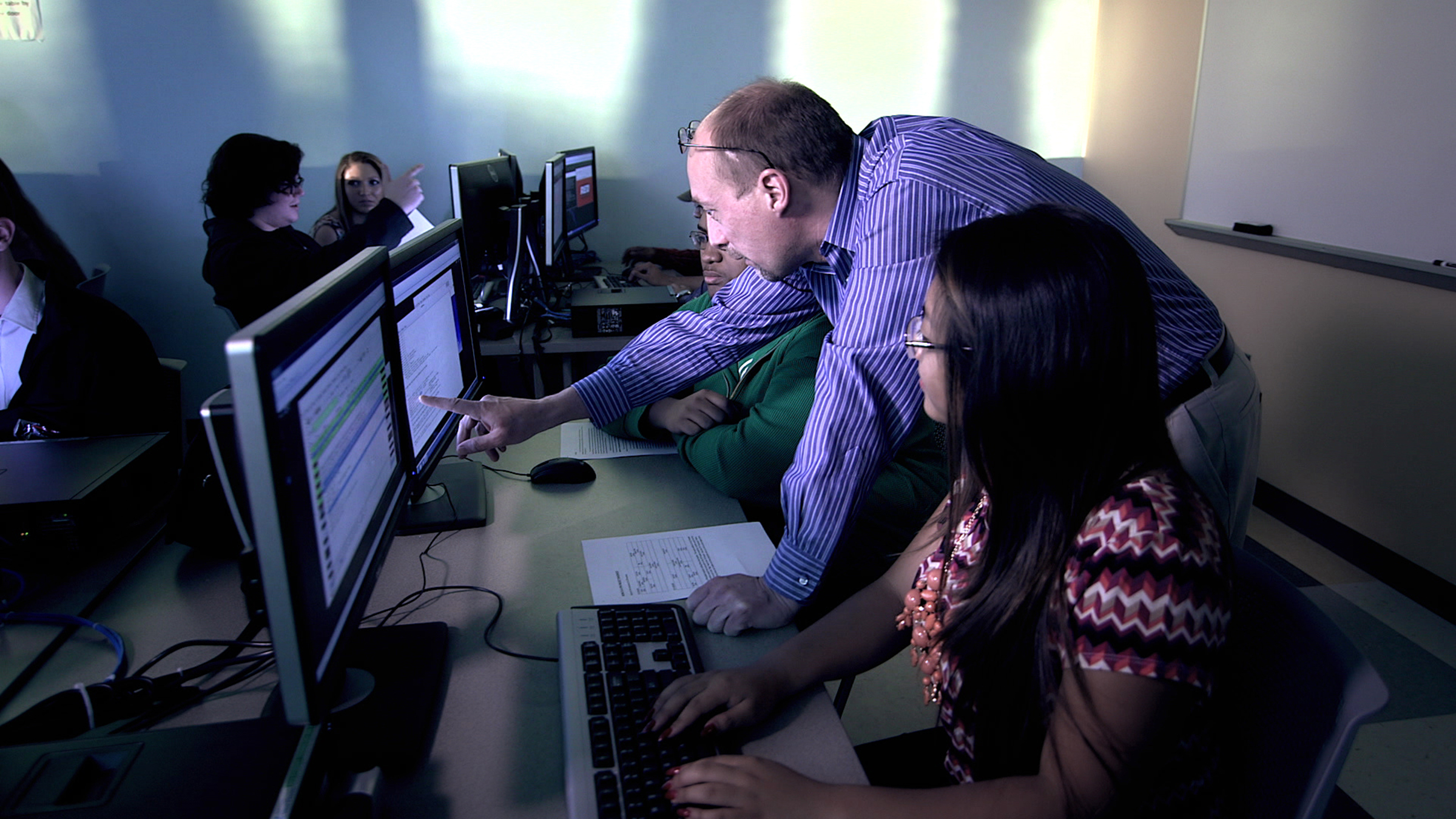 Dr. Reichherzer and his students experiment with network attacks and defense methods in a secure and controlled environment. 