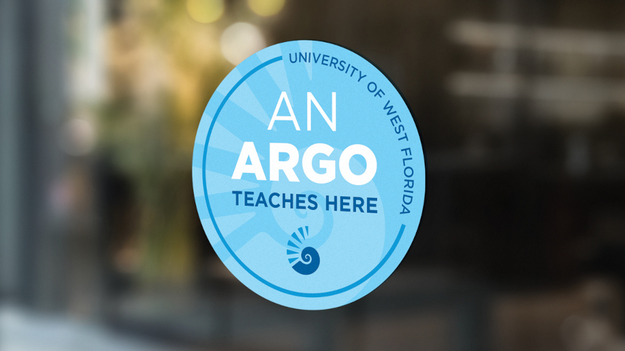 An Argo Teaches Here Window Cling