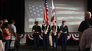veterans day observance with uwf color guard