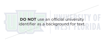 UWF logo being used improperly as a background