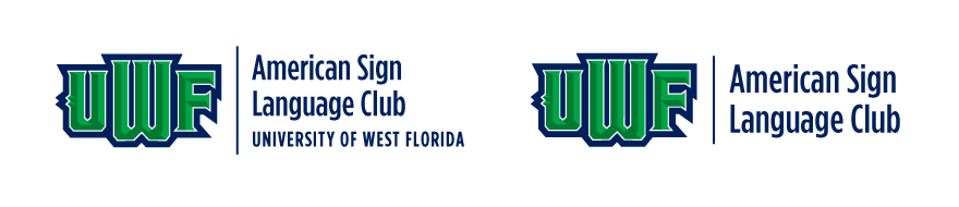 Two UWF American Sign Language Club logo signatures.