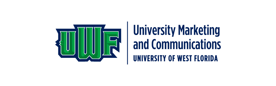 UWF University Marketing and Communications primary horizontal logo signature.