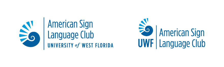 student organization logo signature example for the uwf american sign language club