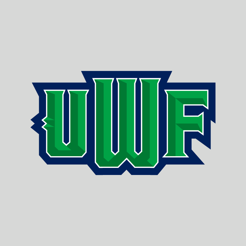 UWF logo against a grey background.