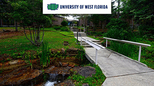 Staired walkway leading up to the UWF School of Education building