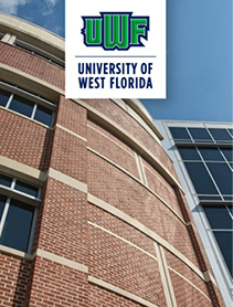 Close up shot of the UWF Hal Marcus College of Science and Engineering building