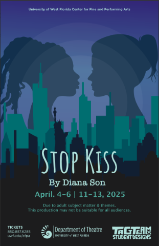 Poster for Stop Kiss by UWF Theatre