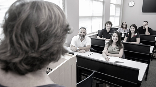Students in a classroom