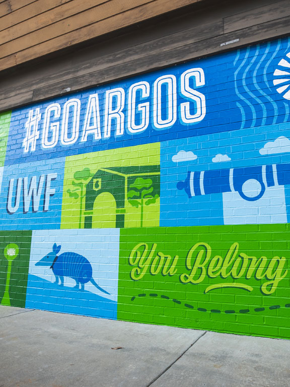 GoArgos mural at the UWF commons