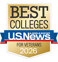 U.S. News and World Report Best Colleges For Veterans 2026 badge.