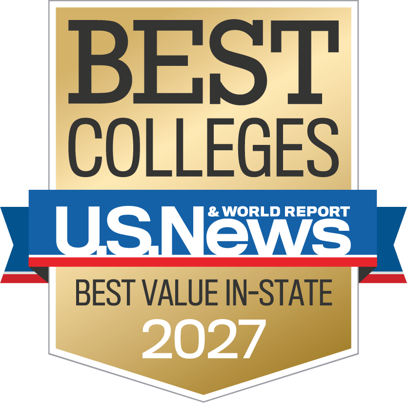 U.S. News and World Report Best Colleges Best Value In-State 2027 badge.