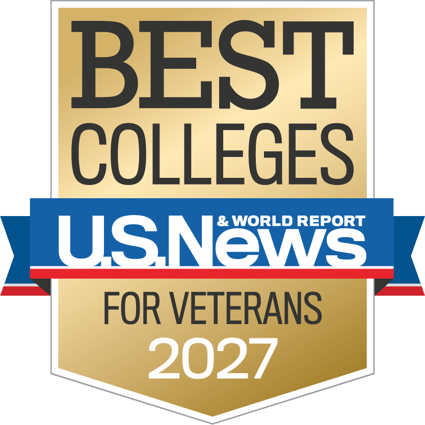 U.S. News and World Report Best Colleges For Veterans 2027 badge.