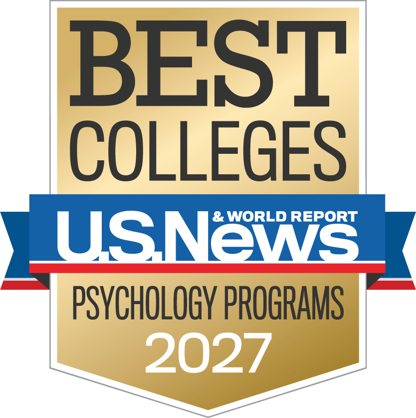 U.S. News and World Report Best Colleges Psychology Programs 2027 badge.