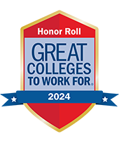 Great Colleges To Work For 2024 honor roll badge.