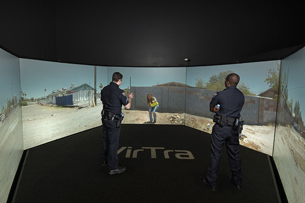 Officers in VirTra siumulation