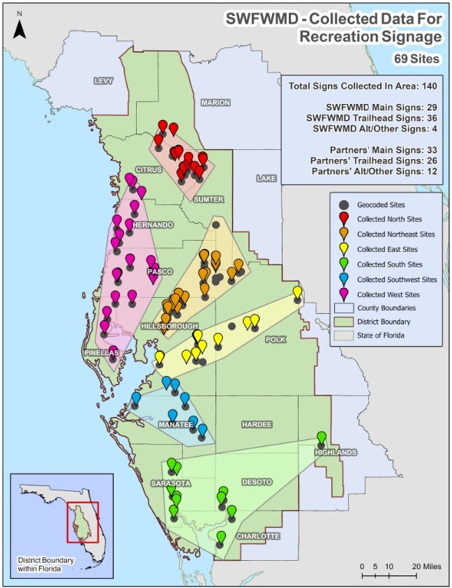 CMMS for Recreational Signage gis map