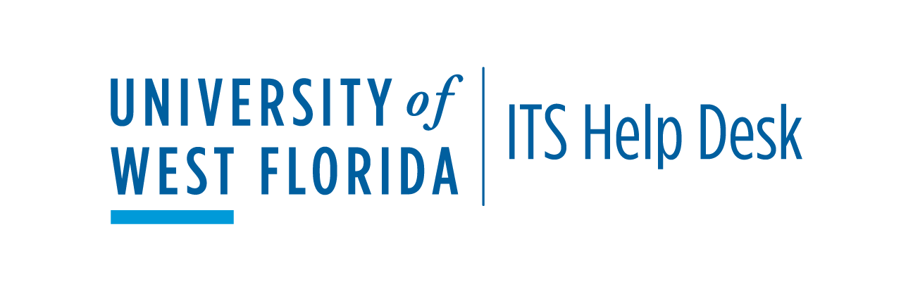 University of West Florida ITS Help Desk logo signature.