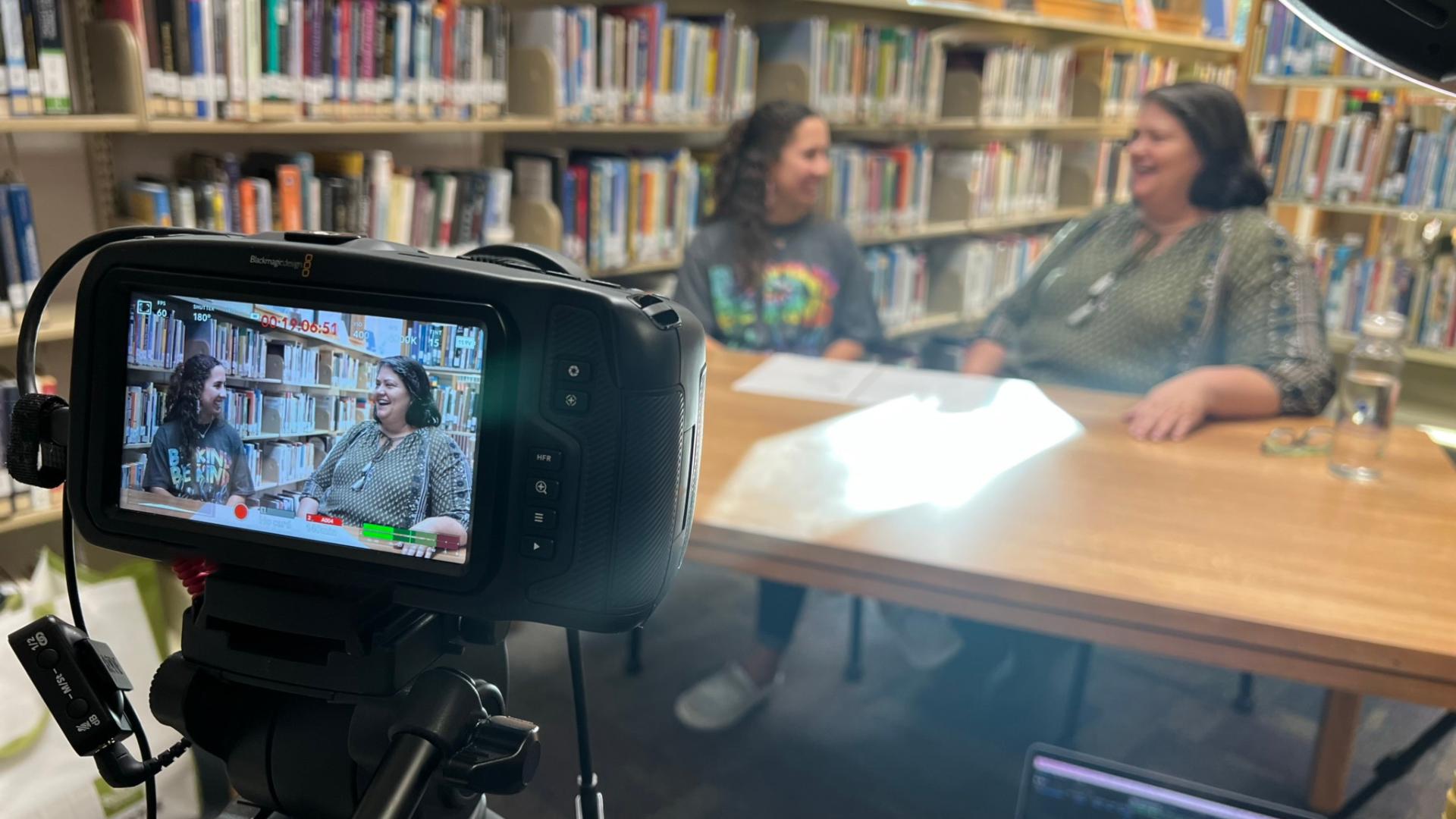 Mother and daughter alumni sit down for an interview with the School of Education