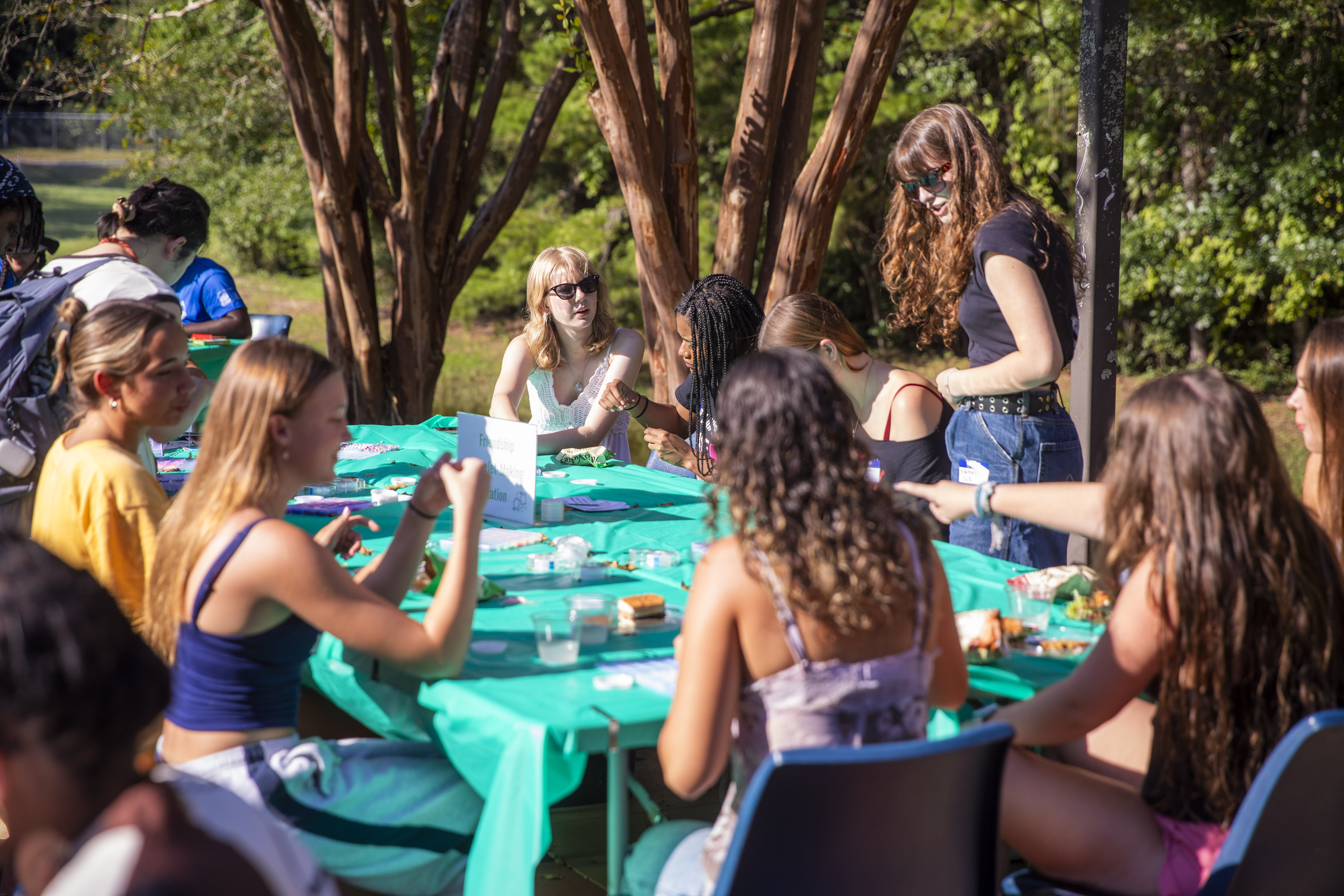 students gathered at an ArgoFirst event talking