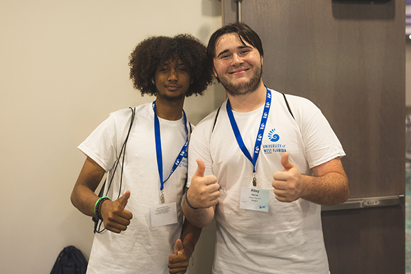 two freshman students pictured