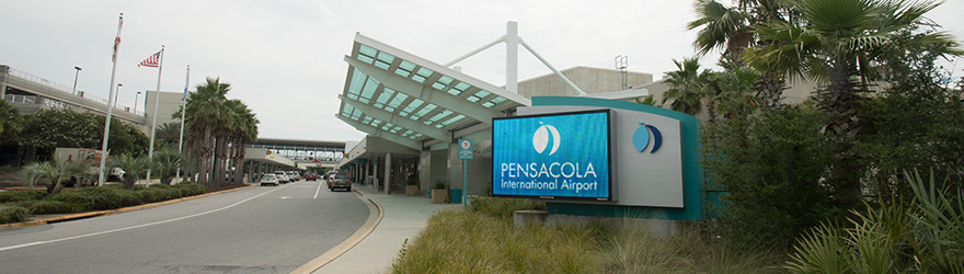 main entrance to the pensacola international airport