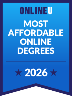 Most Affordable Online Degrees 2026 Badge from OnlineU
