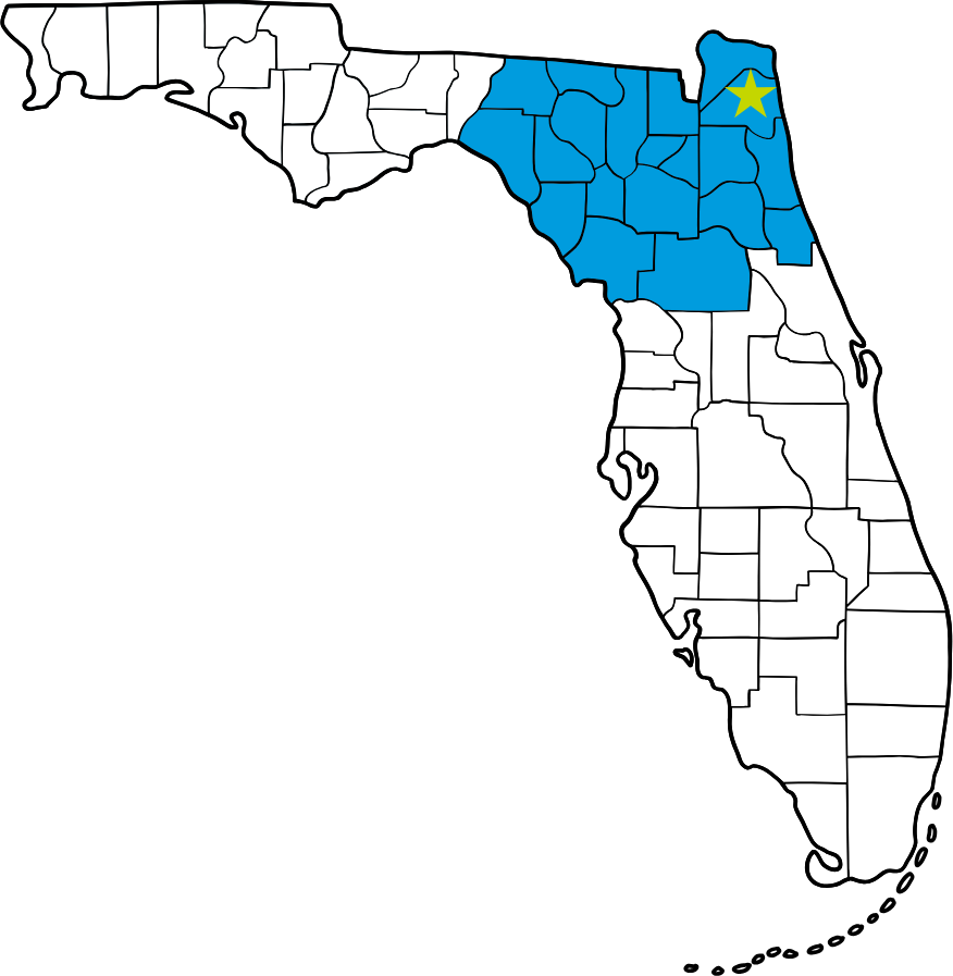 A map of the universities and colleges in north florida