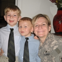 Bernadette Hanley and her two sons