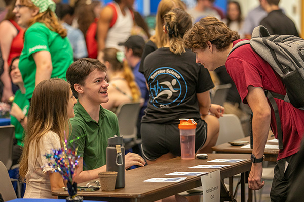 Student Organization talking to Students