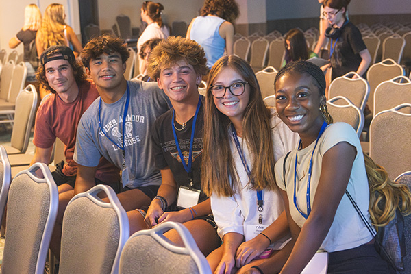 freshman students enjoying an event