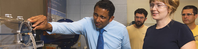 Faculty speaking to a classroom