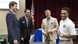 SGA members at the SGA Senate Meeting.