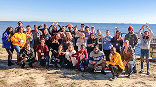 Students posing together at the Fraternal Leaders Institute program