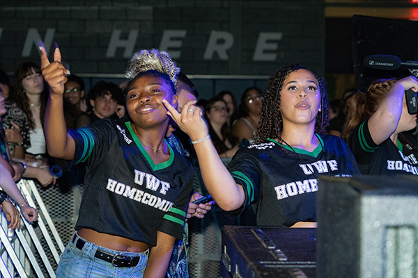 students attending a colchis concert during homecoming week