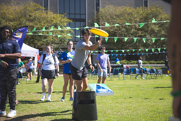 students competing in a race
