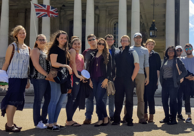 Students on study abroad trip in Europe