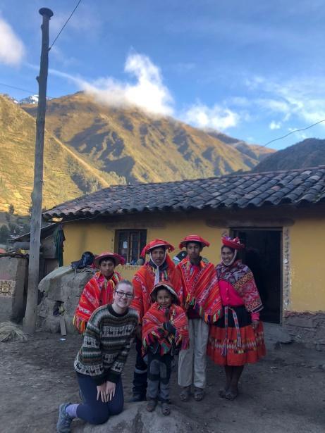 Student in Peruvian village