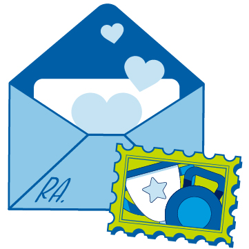 open envelope labeled 