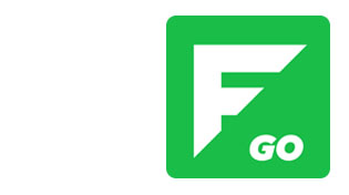FusionGo App logo in green with white lettering for F and Go