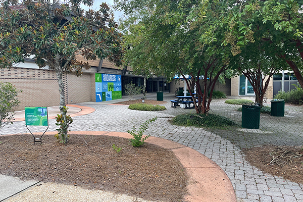 Patio outside of the University Commons