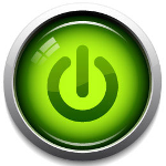 Green on button