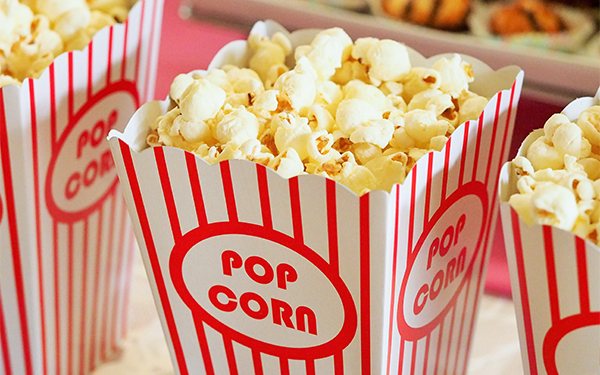 Popcorn in containers