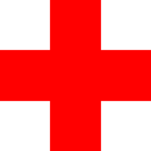 Image of red first aid icon.