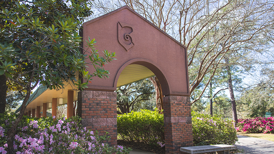 Picture of the archway that leads to the Student Ombuds office