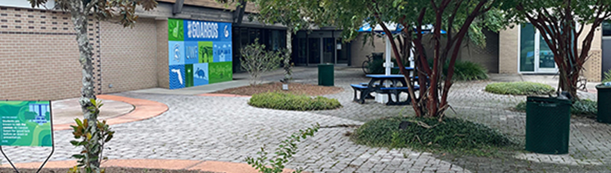 Patio outside of the University Commons