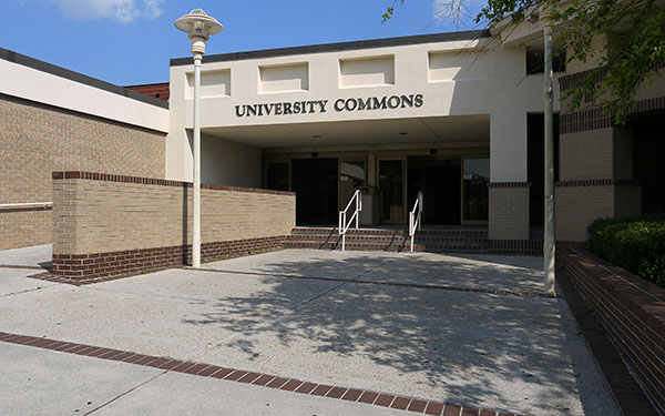 Front exterior of the University Commons.