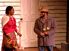 Students acting in UWF Theatres production of Flyin West