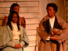 Students acting in UWF Theatres production of Flyin West